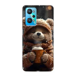 Печатный чехол «Зверята с кофе» для Realme GT Neo 2 (Медвежонок с кофе)