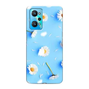 Чохол з Квітами для Realme GT Neo 2 (ромашки на блакитному)