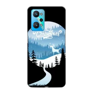 Силиконовый бампер на рождество для Realme GT Neo 2 (Рождественский Олень)