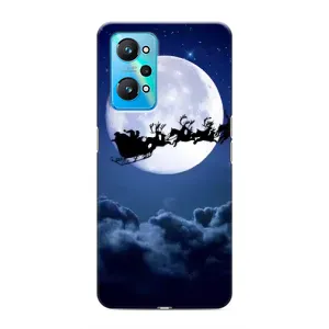 Чехол Санта Клаус для Realme GT Neo 2 (Санта - луна)
