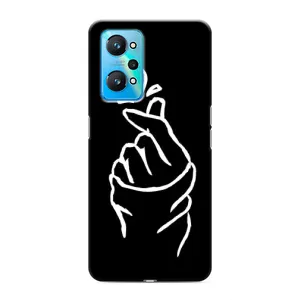 Чехлы (Знак сердечка) на Realme GT Neo 2 (Сердце на черном)