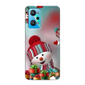 Чехлы на Новый Год Realme GT Neo 2 (Снеговик в шапке)