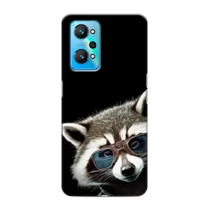 Силиконовый Чехол с Енотами на Realme GT Neo 2 (Стильный Енот)