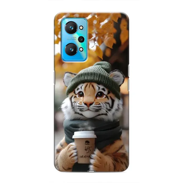 Чехол с рисунком «Тигр с кофе» для Realme GT Neo 2 Чехол с рисунком «Тигр с кофе» для Realme GT Neo 2