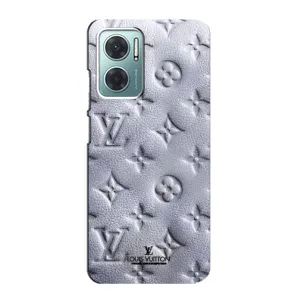 Текстурный Чехол Louis Vuitton для Редми Нот 11Е (Белый ЛВ)