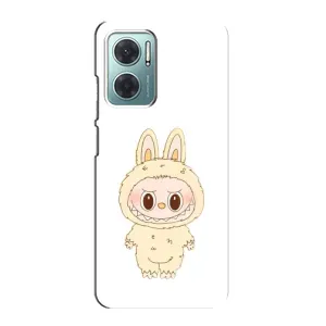 Чохол з принтом Лабубу для Xiaomi Redmi Note 11E (Бежевий Лабубу)