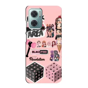 Чехлы с картинкой для Xiaomi Redmi Note 11E (BLACK PINK коллаж)