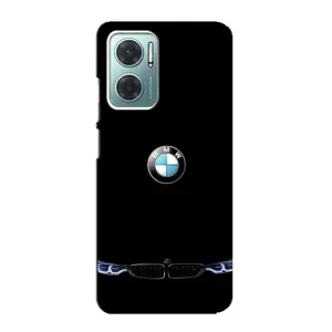 Силиконовый бампер с картинкой машины на Xiaomi Redmi Note 11E (Черный BMW)