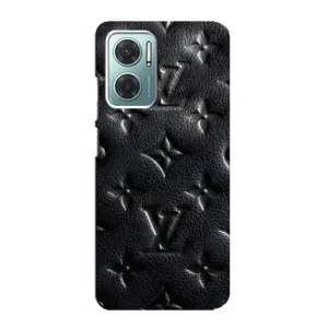 Текстурный Чехол Louis Vuitton для Редми Нот 11Е (Черный ЛВ)