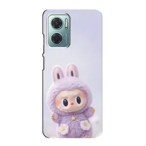 Чохол з принтом Лабубу для Xiaomi Redmi Note 11E (Фіолетовий Лабубу)