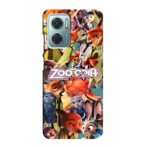 Силіконовий чохол з принтом Зоотрополіс для Xiaomi Redmi Note 11E (Колаж героїв)
