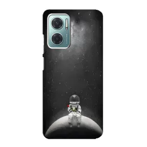 Силіконовый Чохол з принтом "Космонавти" на Xiaomi Redmi Note 11E (Космонавт романтик)