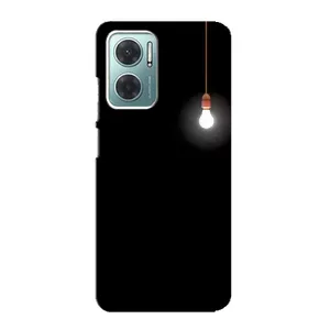 Чохол з картинками на чорному фоні для Xiaomi Redmi Note 11E (Лампочка)
