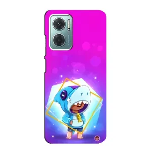Чехол Бравл Старс для Xiaomi Redmi Note 11E (Леон в костюме Акулы)