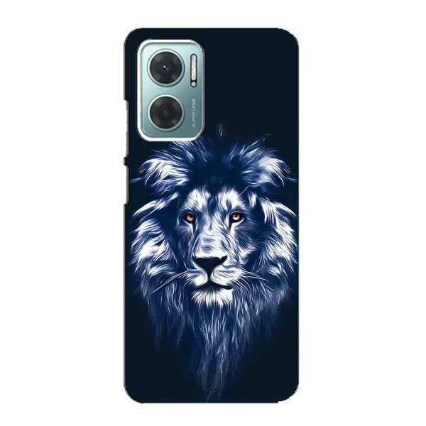 Чехол с рисунком «Лев - синий» для Xiaomi Redmi Note 11E