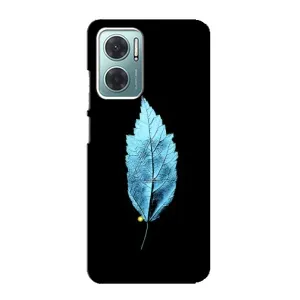 Чохол з картинками на чорному фоні для Xiaomi Redmi Note 11E (Листя)