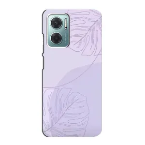 Чехол цветочный дизайн для Xiaomi Redmi Note 11E (Монстера фиолетовая)