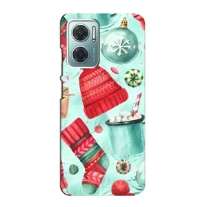 Чехол Санта Клаус для Xiaomi Redmi Note 11E (Одежда)