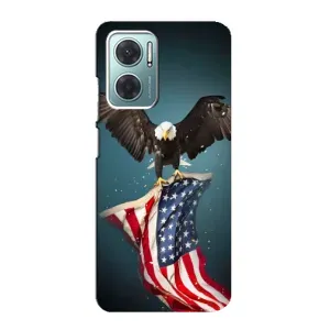 Чохол Прапор USA для Xiaomi Redmi Note 11E (Орел і прапор)