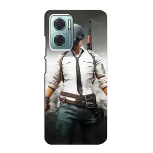 Силиконовый чехол с картинкой "Герой Pubg" на Xiaomi Redmi Note 11E (Пабг)