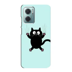 Силіконовий чохол з котиком для Xiaomi Redmi Note 11E (Падаючий кіт)