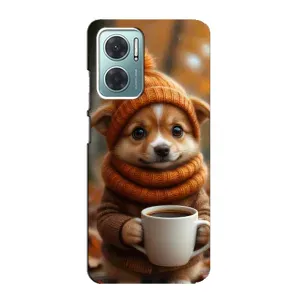 Друкований чохол 'Звірята з кавою' для Xiaomi Redmi Note 11E (Песик з кавою)