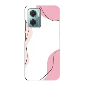 Чехол цветочный дизайн для Xiaomi Redmi Note 11E (Розовый фон)
