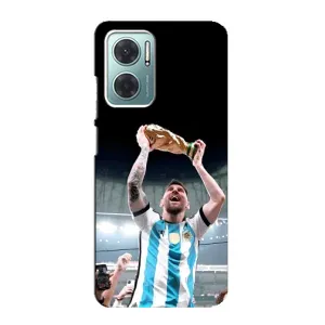 Чехлы Лео Месси Аргентина для Xiaomi Redmi Note 11E (Счастливый Месси)