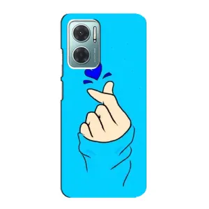 Чохол (Знак сердечка) для Xiaomi Redmi Note 11E (Сердечко на синоьому)