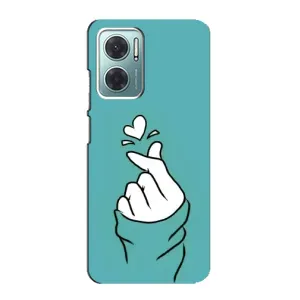 Чохол (Знак сердечка) для Xiaomi Redmi Note 11E (Сердечко на бірюзовому)