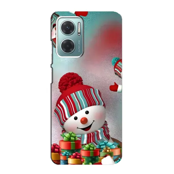 Чехол с рисунком «Снеговик в шапке» для Xiaomi Redmi Note 11E