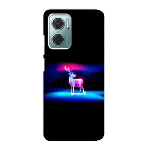 Силіконовий бампер з картинкою звірів для Xiaomi Redmi Note 11E (Яскравий олень)