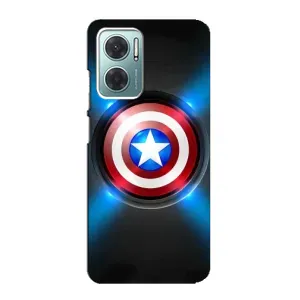 Чехол с Щитом Капитана Америки на Xiaomi Redmi Note 11E (Яркий Щит Капитана)