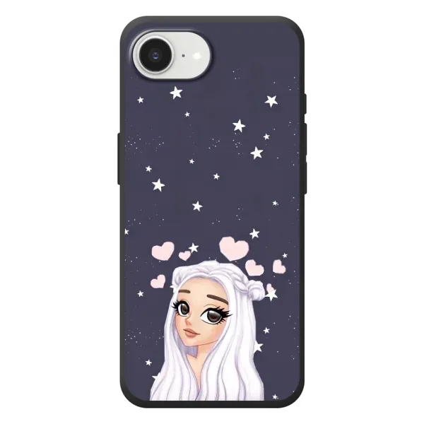 Чехол с рисунком «Девушка и сердечки» для iPhone 17e