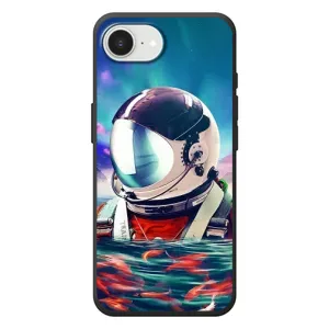 Силиконовый Чехол с принтом "Космонавты" на Apple 17e (Космонавт в воде)