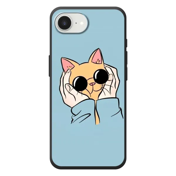 Чехол с рисунком «КОТИК в очках» для iPhone 17e