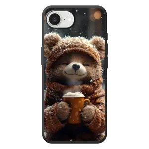 Печатный чехол «Зверята с кофе» для Apple 17e (Медвежонок с кофе)