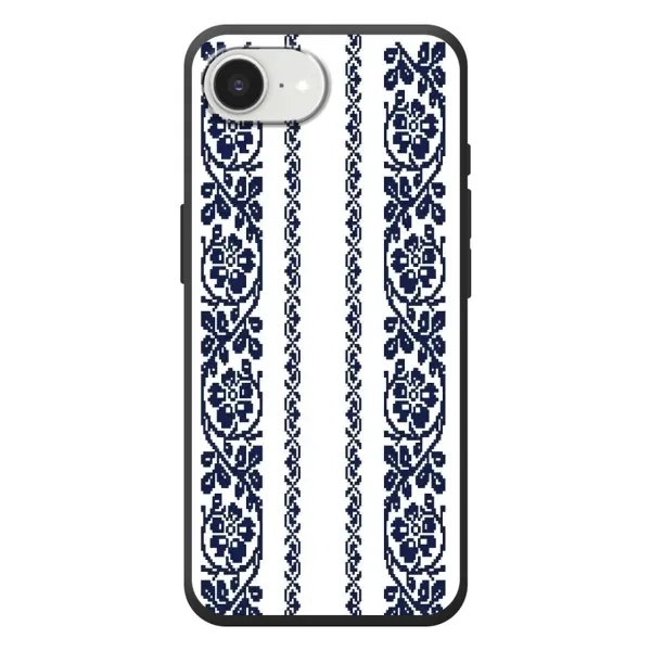 Чехол с рисунком «Синяя вышиванка» для iPhone 17e