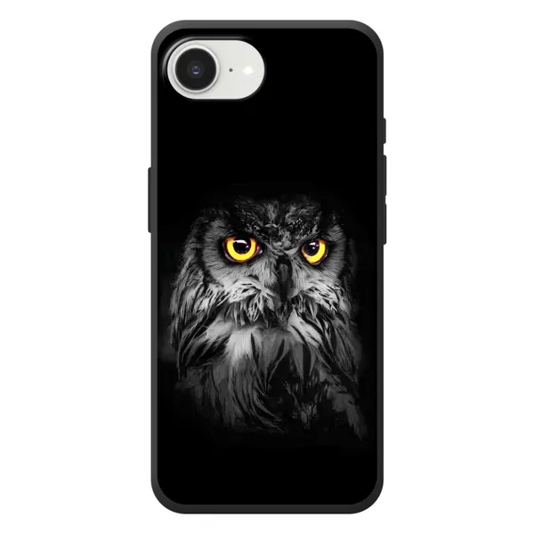 Чехол с рисунком «Сова на чёрном» для iPhone 17e Чехол с рисунком «Сова на чёрном» для iPhone 17e
