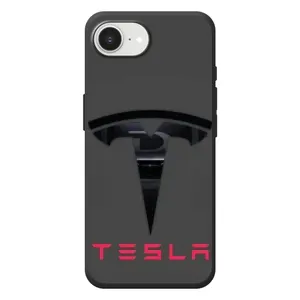 Силіконовий бампер з картинкою машини на Apple 17e (Logo TESLA)