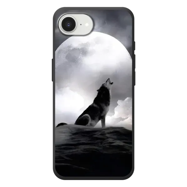 Чехол с рисунком «Волк и луна» для iPhone 17e Чехол с рисунком «Волк и луна» для iPhone 17e