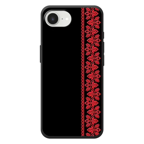 Чехол с рисунком «Вышиванка на черном» для iPhone 17e