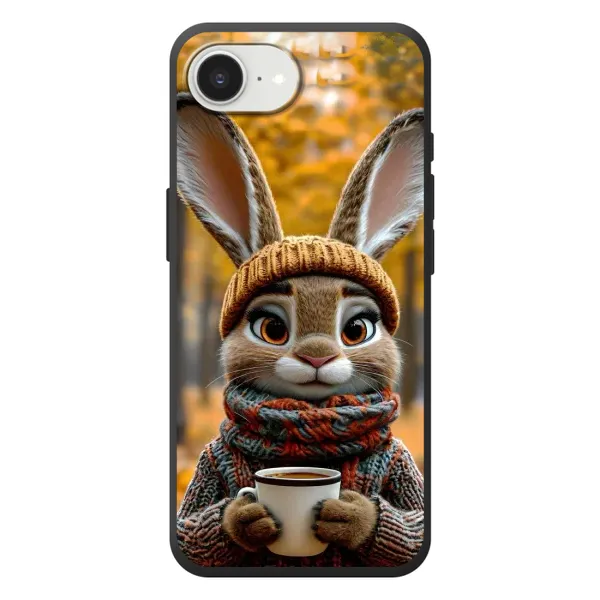 Чехол с рисунком «Зайчик с кофе» для iPhone 17e