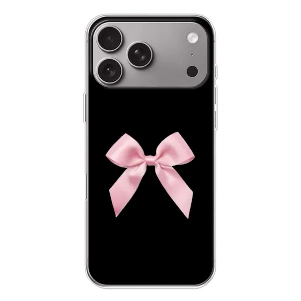 Чехол с рисунком «Бант на черном» для Apple iPhone 18 Pro Max Чехол с рисунком «Бант на черном» для Apple iPhone 18 Pro Max