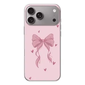 Чохол банти для Apple iPhone 18 Pro Max (Бант на рожевому)