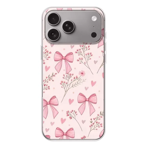Чехол с рисунком «Банты с цветами» для Apple iPhone 18 Pro Max Чехол с рисунком «Банты с цветами» для Apple iPhone 18 Pro Max