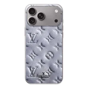 Текстурный Чехол Louis Vuitton для Эппл Айфон 18 Про Макс (Белый ЛВ)