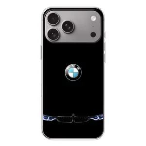 Силиконовый бампер с картинкой машины на Apple iPhone 18 Pro Max (Черный BMW)