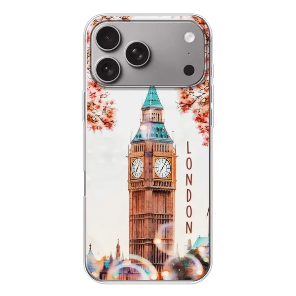 Чехол с рисунком «Часы Лондон» для Apple iPhone 18 Pro Max Чехол с рисунком «Часы Лондон» для Apple iPhone 18 Pro Max
