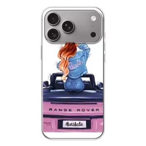 Силиконовый Чехол на Apple iPhone 18 Pro Max с картинкой Стильных Девушек (Девушка на машине)